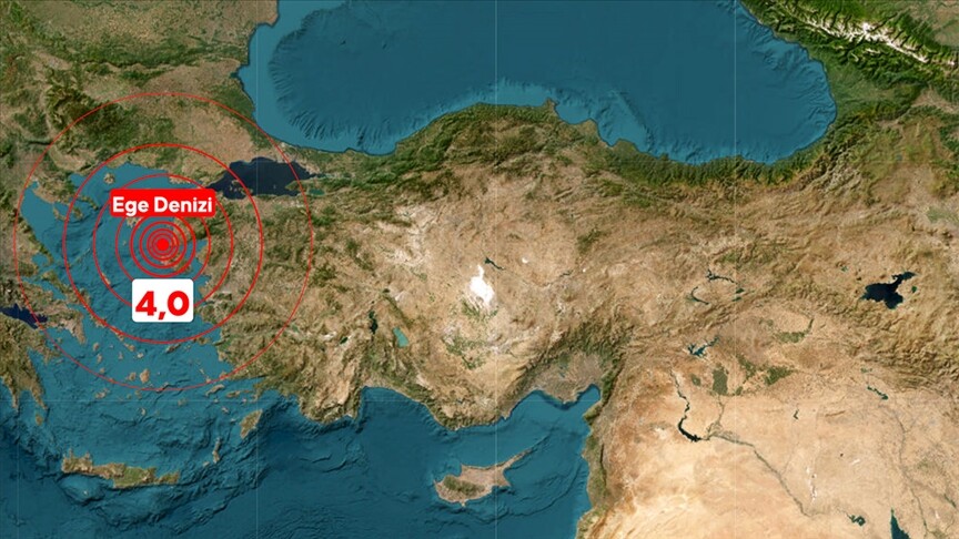 Ege Denizi'nde 4 büyüklüğünde deprem