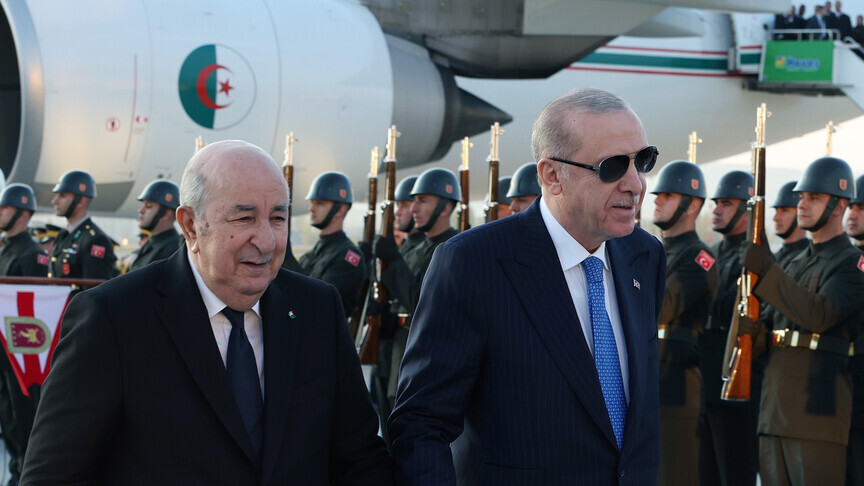 Türkiye Cumhurbaşkanı Erdoğan, Cezayir Cumhurbaşkanı Tebbun'u karşıladı
