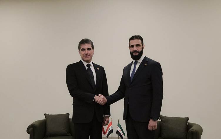 IKBY Başkanı Barzani, Suriye Cumhurbaşkanı Şara ile Antalya'da görüştü