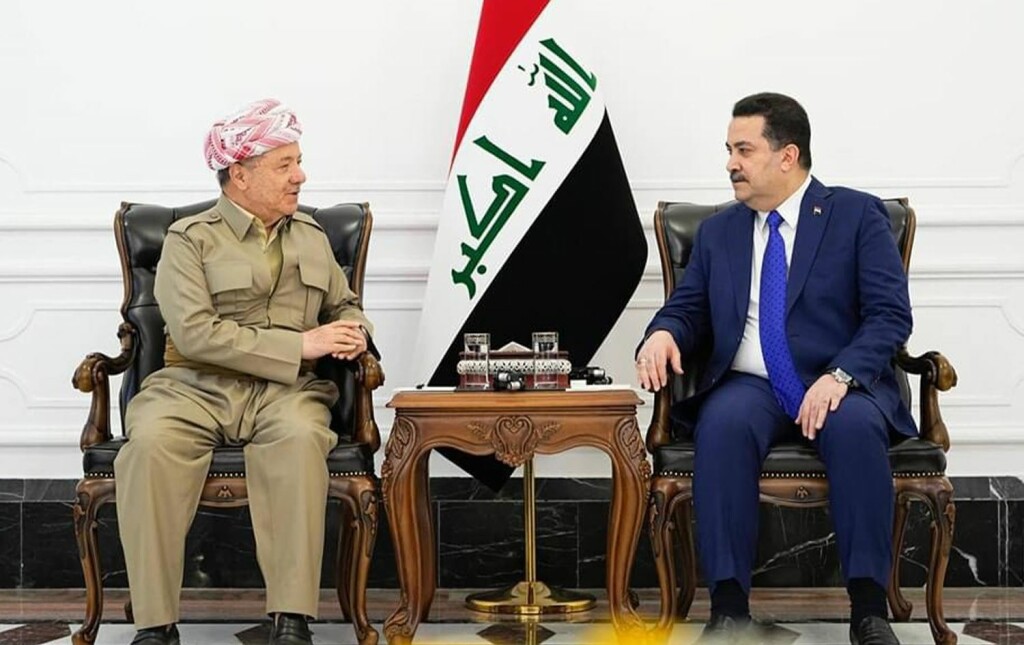 Mesud Barzani 6 yıl aradan sonra gittiği Bağdat'ta Başbakan Sudani ile görüştü