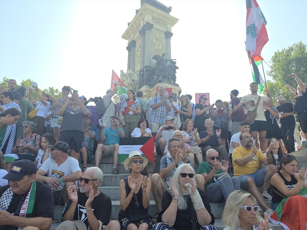 İspanya'da Filistin'e destek gösterileri