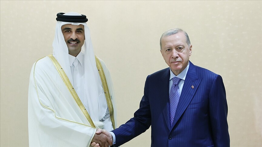 Türkiye Cumhurbaşkanı Erdoğan, Katar Emiri Al Sani ile bir araya geldi
