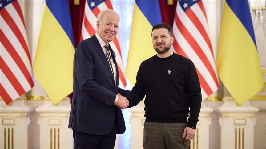 ABD Başkanı Biden, Kiev’i ziyaret ederek Ukrayna lideri Zelenskiy'le bir araya geldi
