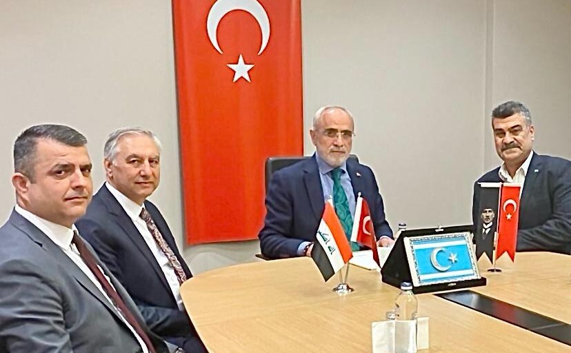 Yalçın Topçu Türkmeneli Televizyonu heyetini ve Saygın Haceroğlu'nu kabul etti