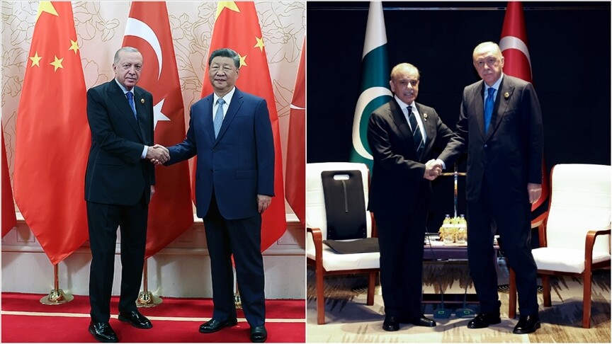 Türkiye Cumhurbaşkanı Erdoğan'dan Çin'de diplomasi trafiği