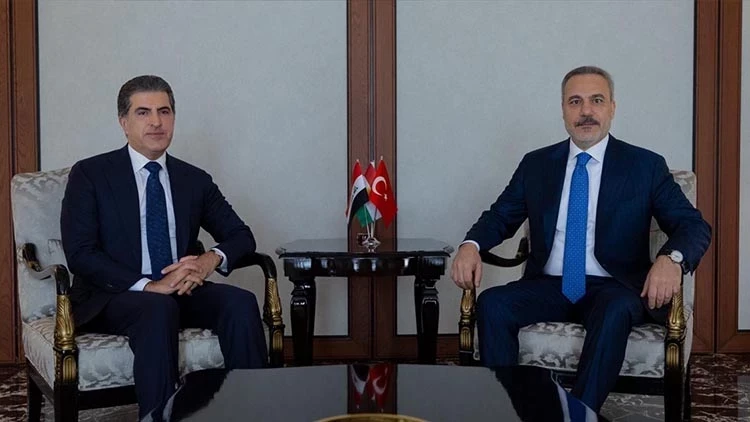 Türkiye Dışişleri Bakanı Hakan Fidan, IKBY Başkanı Neçirvan Barzani ile görüştü