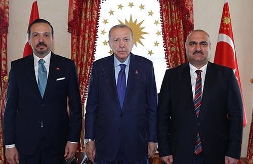 Türkiye Cumhurbaşkanı Recep Tayyip Erdoğan, Kerkük Valisi ve ITC Başkanı Seman Ağa’yı kabul etti