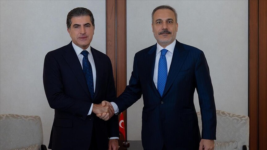 Türkiye Dışişleri Bakanı Hakan Fidan, IKBY Başkanı Neçirvan Barzani ile görüştü