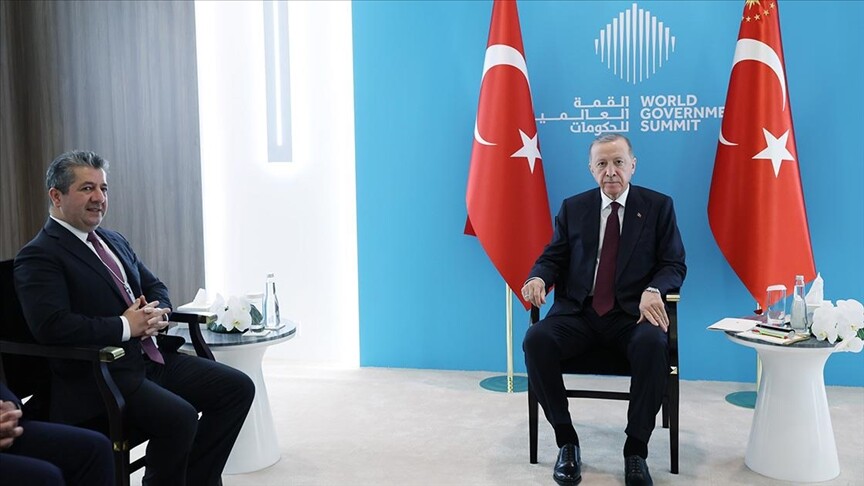 Türkiye Cumhurbaşkanı Erdoğan, IKBY Başbakanı Barzani'yi kabul etti