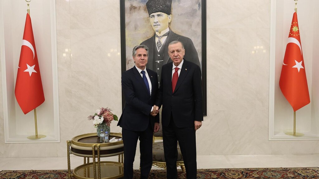 Türkiye Cumhurbaşkanı Erdoğan, ABD Dışişleri Bakanı Blinken'ı kabul etti