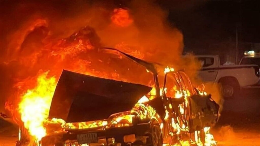 Kerkük'te yanan araçta bir kişi hayatını kaybetti