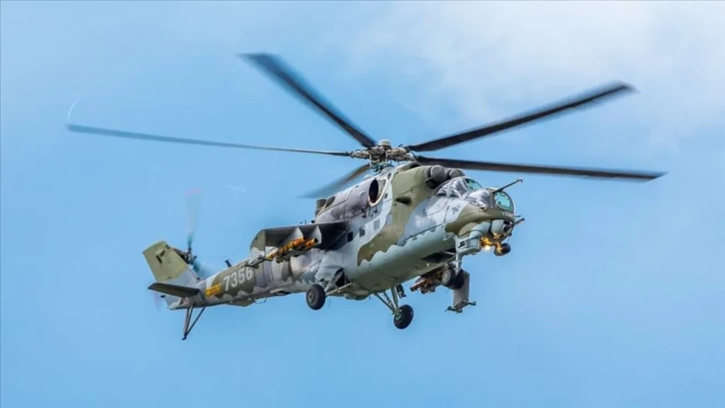 Rusya'da askeri helikopter düştü