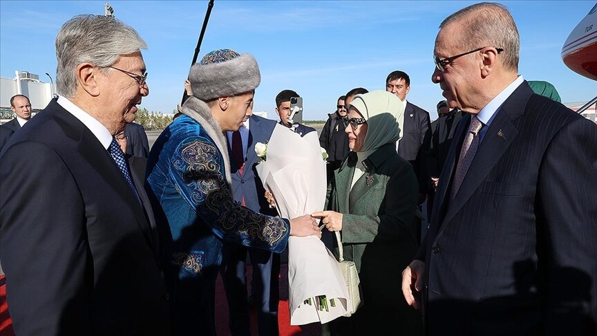 Türkiye Cumhurbaşkanı Erdoğan Kazakistan'da