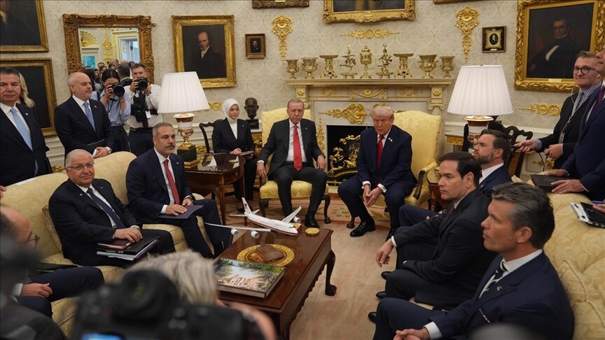 Türkiye Cumhurbaşkanı Erdoğan ile ABD Başkanı Trump ile bir araya geldi