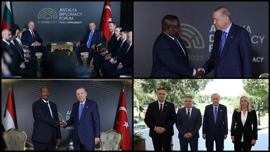 Türkiye Cumhurbaşkanı Erdoğan, Antalya'da diplomasi trafiğini sürdürüyor